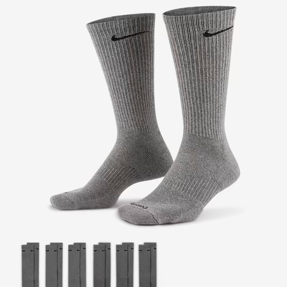 Nike Other - Nike Training Crew Socks (6 Pairs) Nike Everyday Cushioned